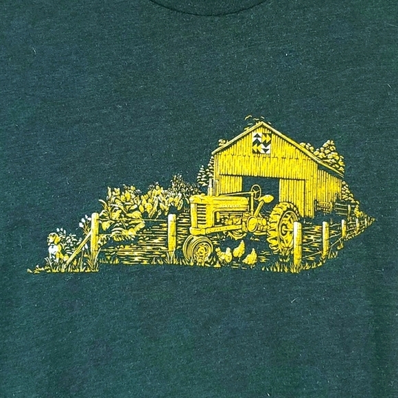 Kentucky for Kentucky Forest Green Farm KY State Shape Tee Tshirt Mens Sz Small - Picture 5 of 12